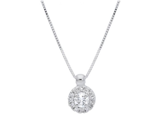 Collana Gazzola Donna Bacia_Mi in Oro bianco Diamante 0.09 Ct 230743 - 230743